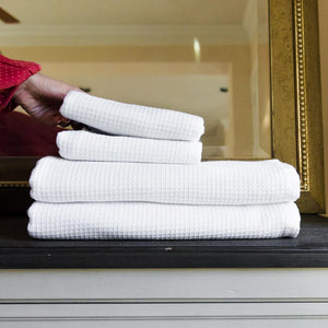 Premium Waffle Towel Set - plush towel